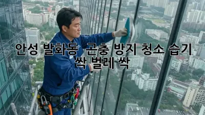 안성 발화동 🏡 곤충 방지 청소, 습기 싹! 벌레 싹! ✨